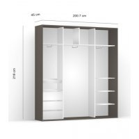 DRESSING LEX 201-218-45 D GRI/DWO